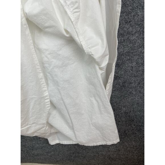 J. Crew Factory White Sun Dress Women's Size 4 Sleeveless Ruffle Colar Cotton - Picture 8 of 14